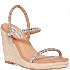 Steve Madden Tan Wedge Sandals wear once